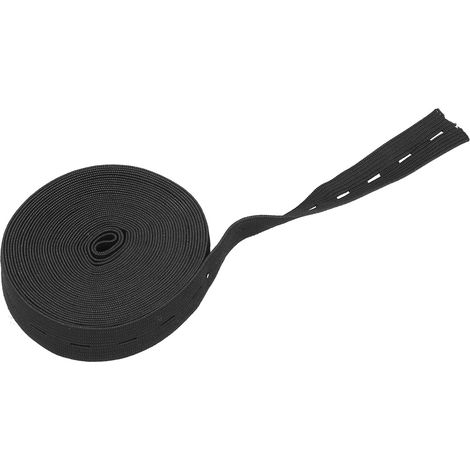 Élastique à boutonnière portable et multifonctionnel pour la maison et le bureau, outil de fixation pratique pour élastiques en caoutchouc, noir (1/5)