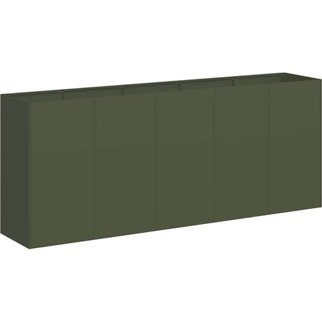 Maison Exclusive - Fioriera Verde Oliva 200x40x80 cm in Acciaio Laminato a Freddo