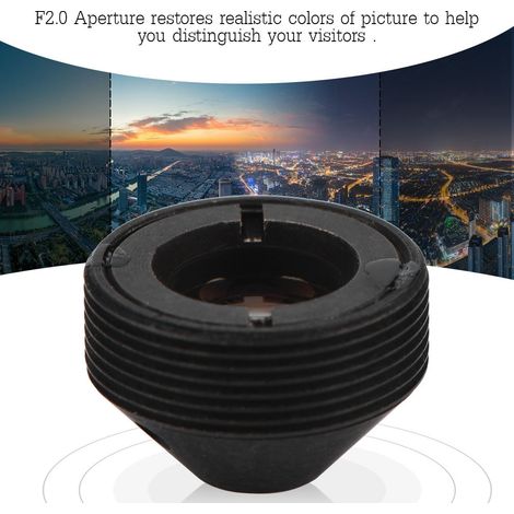 Objectif sténopé 6 mm HD 1 million de pixels 1/3" pour vidéosurveillance, ouverture f/2.0, couleurs réalistes. (1/5)