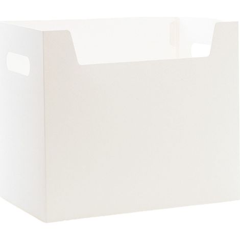 Organiseur de bureau blanc, porte-documents pliable avec double poignée pour étudiants (1/5)