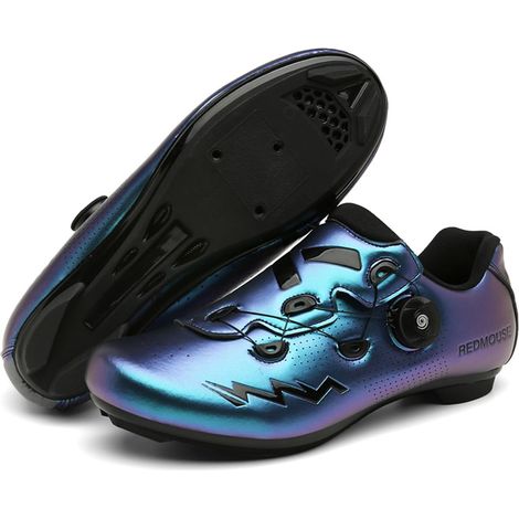 Men's and Women's Cycling Shoes, Road and Mountain Riding Shoes, Breathable Hard Sole Unisex Mountain Bike Shoes with SPD SPD-SL (1/5)