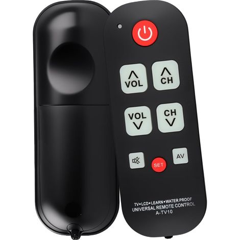 Télécommande TV Universelle à Gros Boutons, Facile à Utiliser et à Configurer, telecommande Universelle pour Liseuse et Freebox pour TV et Appareils Infrarouges, Séniors, Enfant, La Démen (1/5)