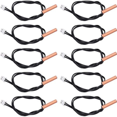 10 Sondes Capteur Température 10K – PVC Cuivre Thermistance NTC Étanches pour Climatiseur (1/5)