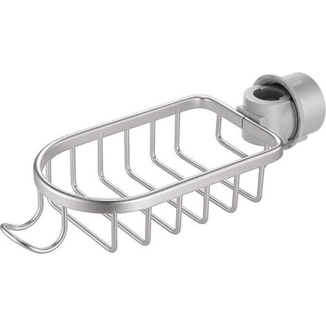 Jabonera colgante de aluminio sin necesidad de taladrar – Soporte de pared versátil para baño y cocina, 1 unidad