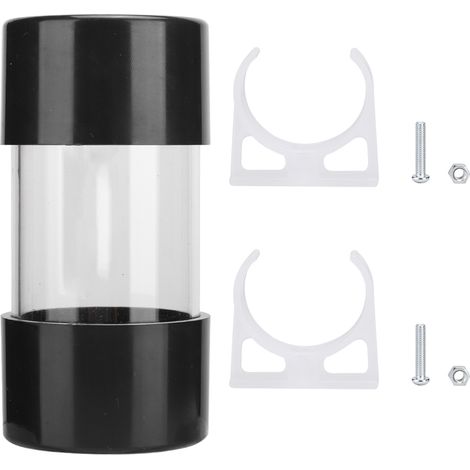 Réservoir d'eau transparent cylindrique 100MM pour refroidissement PC, design durable et attrayant (1/5)
