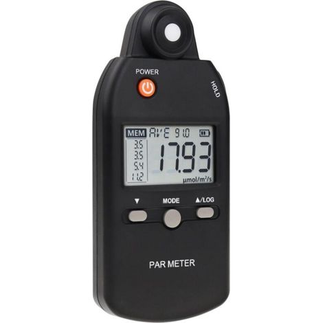 Compteur d'éclairement PAR, capteur quantique PPFD, fonction d'enregistrement à spectre complet, luxmètre pour plantes d'intérieur et d'extérieur