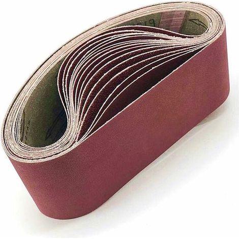 pièces - Bandes abrasives - Papier abrasif pour bande - Papier de verre - Papier de verre pour ponceuse - 4 x 36 po - Grain 80/120/150/240/400 - pour ponceuse à bande - pour poncer le bois, le métal e (1/4)