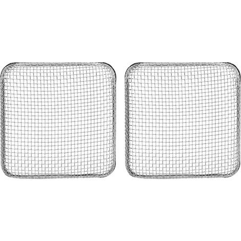 Lot de 2 grilles anti-insectes pour conduit d'évacuation de chauffage de camping-car, 11,4 x 11,4 cm, en acier inoxydable robuste. (1/5)