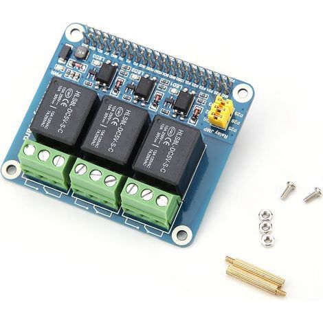 3-Kanal-Relais-Erweiterungsplatine für Raspberry Pi A+/B+/2B/3B/3B+ (1/5)