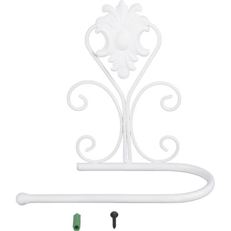 Handtuchhalter, weiß, Küchenrollenhalter ohne Bohren – Nudelholzhalter für Kuchen – Crezuo