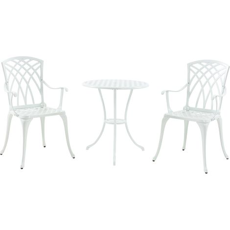 Set de bistrot de jardin blanc (1/5)
