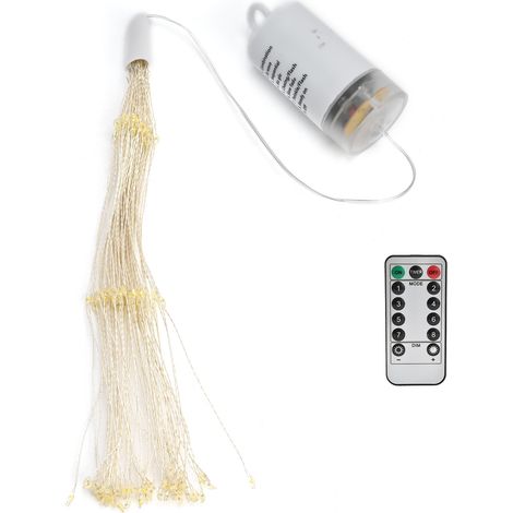 Guirlande lumineuse décorative avec télécommande, forme élégante, 8 modes, étanche, effet étoile, lumière colorée. (1/5)