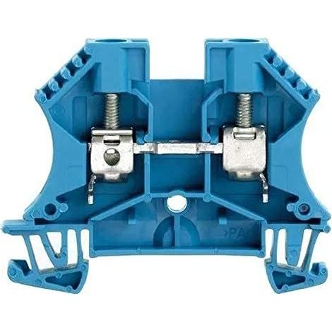 Borna Carril Din 6mm Azul Conexión Brida-Tornillo