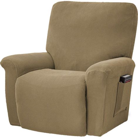 Ensemble de 4 housses extensibles pour fauteuil TV, fauteuil, chaise berçante, fauteuil inclinable.