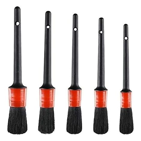 Detail Brush (Pack of 5), Auto Detailing Brush Set for Car, Motorcycle, Car Cleaning Wheels, Dashboard, Interior, Exterior, Leather (1/5)