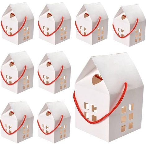 Scatole regalo in carta kraft Dailygoody, piccole scatole regalo, sostenibili e versatili, scatole bianche per caramelle per feste, 26 pezzi (1/5)