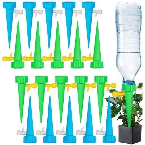 Irrigation Goutte à Goutte Kit, 20pcs Goutte à Goutte Bouteille, Arroseur Automatique Plantes avec Vannes, pour Jardin Maison Potager Arrosage Intérieur Extérieur (1/5)