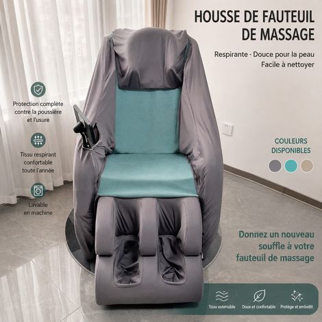 Housse intégrale pour fauteuil de massage électrique XL bleu saphir et gris gris réf 4078 45 × 40 × 5 cm 1,5 kg – Livraison gratuite