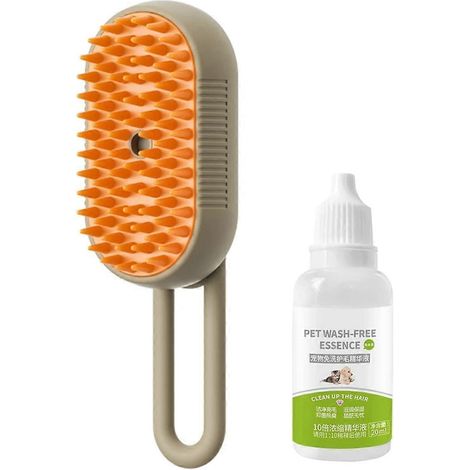 Brosse pour chat anti-mue, brosse de toilettage autonettoyante avec réservoir d'eau, brosse pour chat humide - A (1/5)