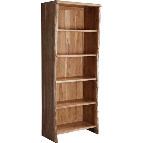 Regal Akazie 81x45x204 natur lackiert PURE ACACIA 106