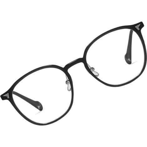 Gafas que bloquean la luz azul, gafas transparentes sin graduación para hombres y mujeres, ideales para ordenador y videojuegos, protegen contra la fatiga visual y los dolores de cabeza, montura negra (1/5)