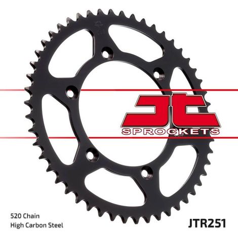 Couronne arrière SW pour motos, 50 dents, pas de 520, en acier au carbone