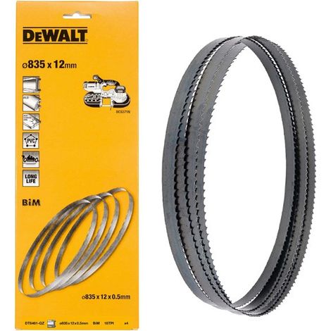 Dewalt DT8461 Bandsaw Blades 4 Pack - 835mm x 12mm x 18TPI Suits DCS371 (1/4)