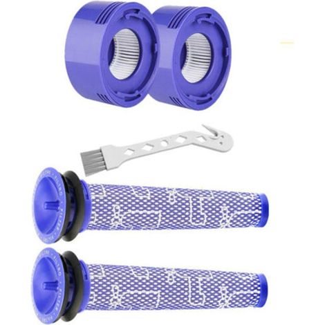 Filtres et brosse de nettoyage pour aspirateur sans fil Dyson V8 Animal Absolute et V7 Absolute Animal Plus (brosses pré- et post-filtre) (1/2)