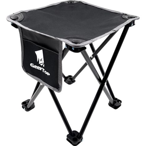 Mini tabouret de camping pliable ultra léger - Mini chaise de camping portable - Petit tabouret de pêche pliable - Camouflage - Pour randonnées en plein air, jardinage, barbecue, voyage (1/5)
