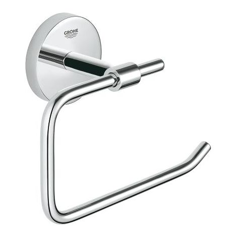 Grohe – Support de papier toilette 40457001 – Métal chromé brillant – Conception ronde – Montage par perçage – Série BauCosmopolitan (1/8)