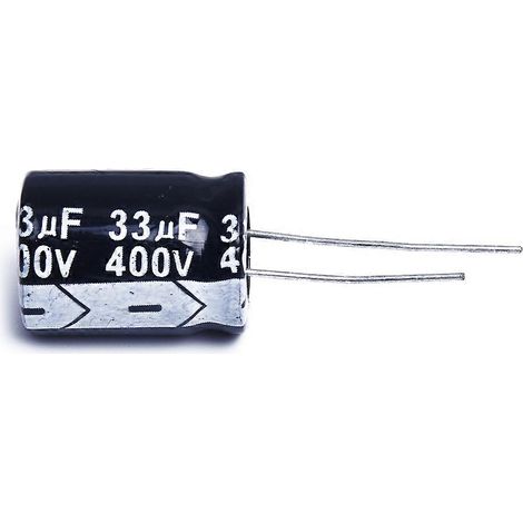 10 schwarze 33µF 400V Aluminium-Elektrolytkondensatoren (1/4)