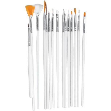 Ensemble de 15 pinceaux à biscuits, tous dotés de poils doux, de manches confortables et faciles à nettoyer, pour la décoration de fondant et de glaçage royal. (1/5)