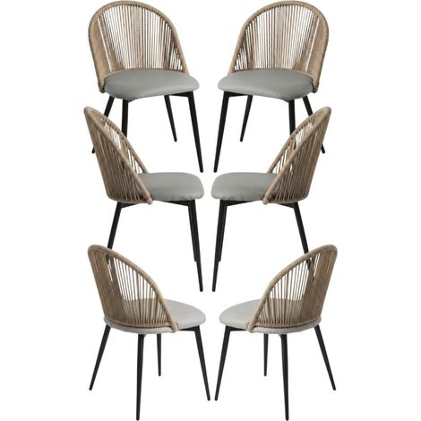 Packs Sillas Comedor - Pack 6 Sillas Misal - Gris oscuro (1/5)