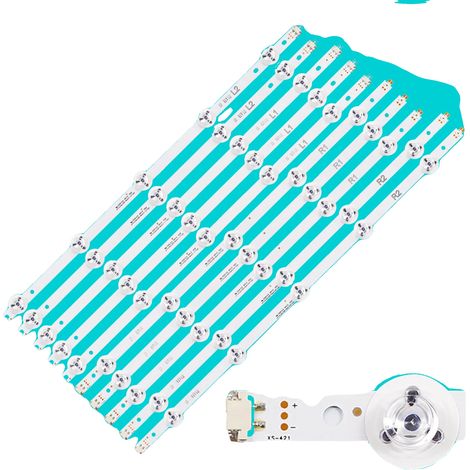 Bande LED rétroéclairée, longueur de 930 mm, 9 perles LED par bande, tension de 3 V, compatibilité avec divers modèles, numéro de modèle 47" V14 Slim DRT Rev0.2 (1/5)