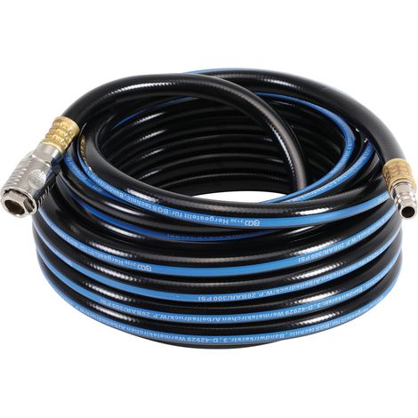 Bgs Technic – Tuyau à air comprimé 8mm – Longueur 10 mètres – Pression max 20 bar – PVC renforcé – Raccords Euro pour compresseurs (1/2)