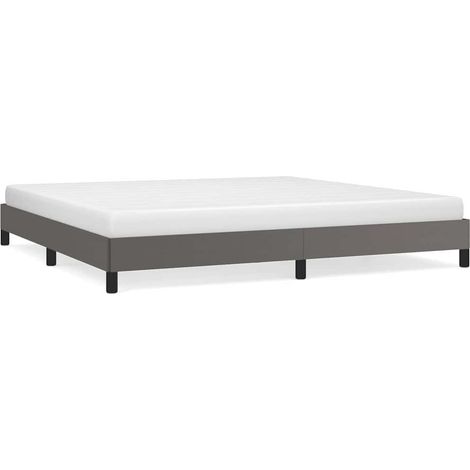 Maison Exclusive - Bettgestell Grau 200x200 cm Kunstleder (1/5)