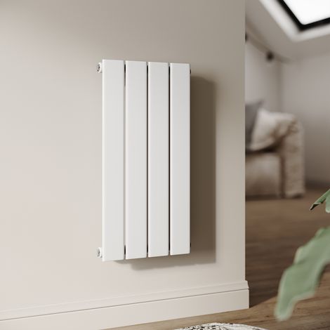 SONNI Design Radiatore a pannello piccolo Radiatore a pannello verticale per WC bianco, 600x311 mm, 222 Watt (1/5)