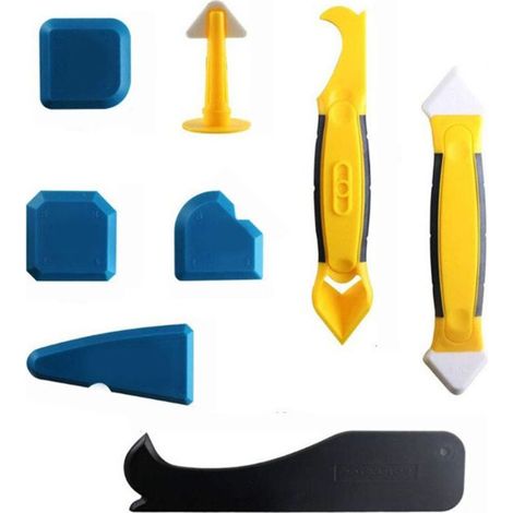 8 Pièces Lisseur Joint Silicone de Lissage Outil de Calfeutrage Coulis,Décorateurs de Calfeutrine Outil Professionnel (1/4)