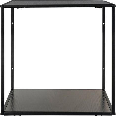 CHIC-Étagère murale noire et métal 36x36 cm (1/4)