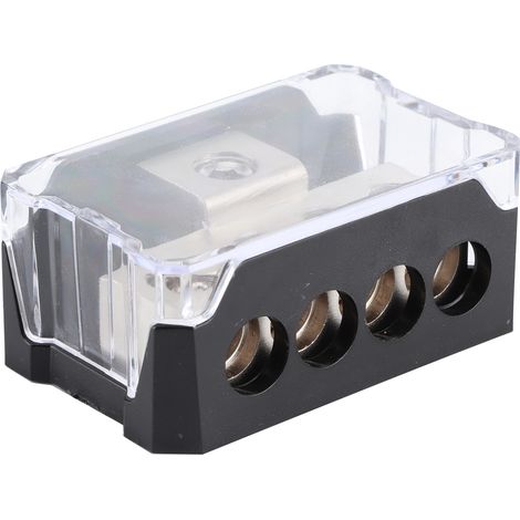 Stromverteilerblock 1 Eingang 4 Ausgänge Autoradio-Stereo-Verstärker-Splitter-Anschlussbox (1/5)