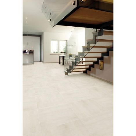 Carrelage sol intérieur effet béton TRAFFIC - 45.6 x 45.6 - Antracita