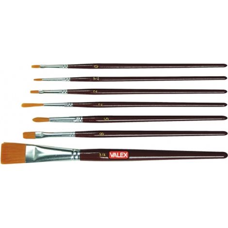 SET SERIE PENNELLI PER DECORAZIONE 7 PEZZI DA PITTORE PIATTI E TONDI VALEX (1/3)