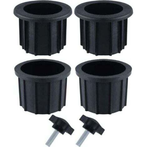 Ensemble (6 pièces) d'accessoires pour parasol de balcon, comprenant 4 anneaux pour trous de parasol et 2 vis avec boutons, adaptés aux tables de patio, balcons, terrasses et accessoires de support de (1/4)