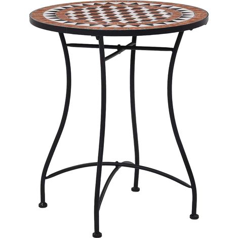 Set Bistrò 3 pz  Salotto da Giardino con Mosaico in Ceramica Terracotta (1/5)