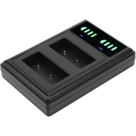 Station de Chargeur de Batterie à Double Station D'accueil, Chargeur de Batterie de Caméra à Double Port Micro Type C Double écran LCD pour Batterie (1/4)