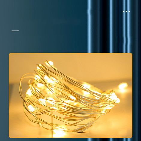 Solarbetriebene LED-Lichterketten, Lichterketten für die Weihnachtsdekoration, Lichterketten für Rasen und Garten, farbige Lichterketten, Lichterketten aus Kupferdraht. (1/5)