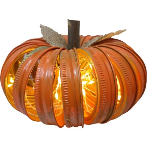Lanterne Citrouille Lumineuse pour Décor d'Automne Halloween - Décoration de Table Cheminée Cuisine Ferme (1/5)