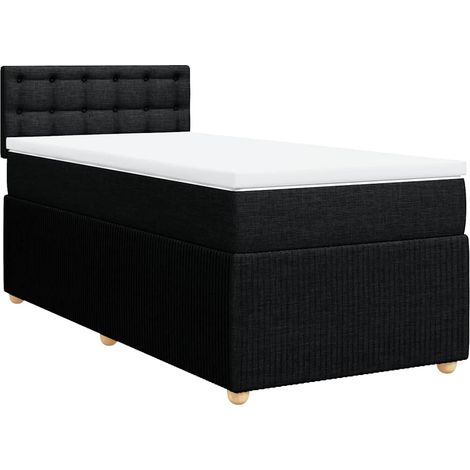 Maison Exclusive - Boxspringbett mit Matratze Schwarz 90x200 cm S