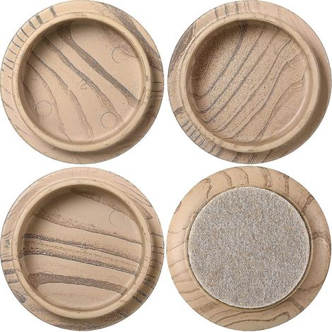 Filzgleiter für Bodenrollen, 60 mm (2,4 Zoll), rutschfester Schutz für Möbelbeine, Stuhlbeine, Holz- und Laminatböden, 4er-Pack (FMY)