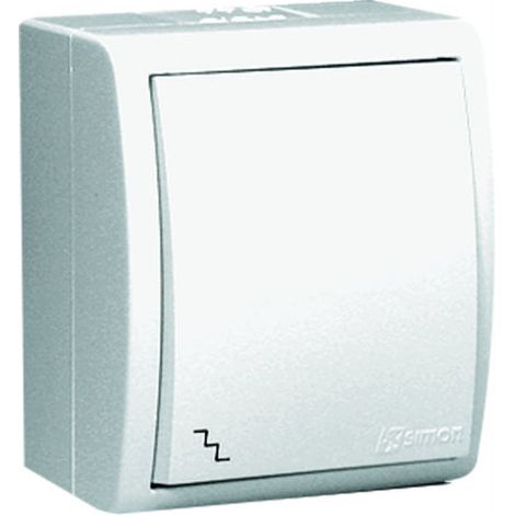 Interrupteur d'escalier hermétique Simon Aquarius IP54 avec rétroéclairage blanc AQW6L/11